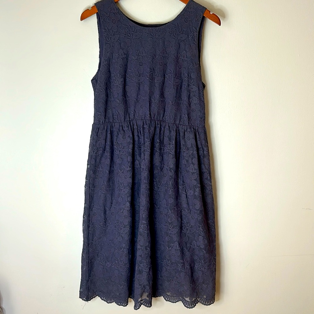 Garret Hill Purple Lace sleeveless dress size 8